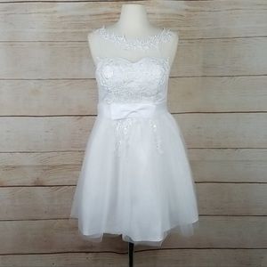Wedding Bridal Beach Wedding Corset Lace Tea Dress